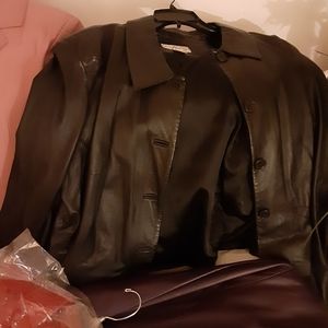 Black leather jacket